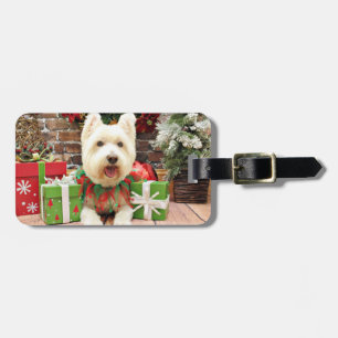 Christmas - Westie - Lucky Luggage Tag
