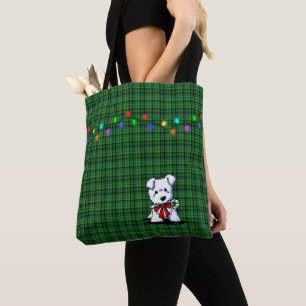 Christmas Westie Puppy Tote Bag