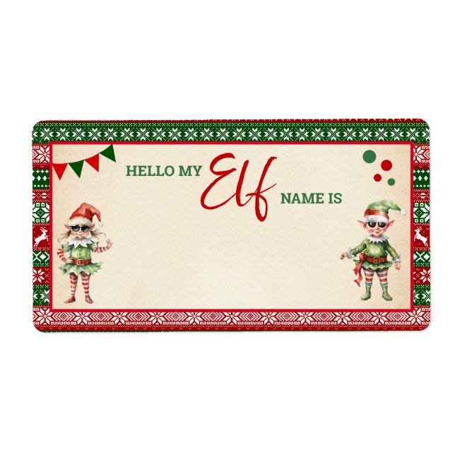 Christmas What is Your Elf Game Ugly Sweater (Front)