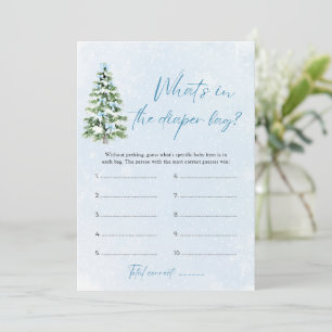 Christmas What's In The Diaper Bag Baby Shower Invitation