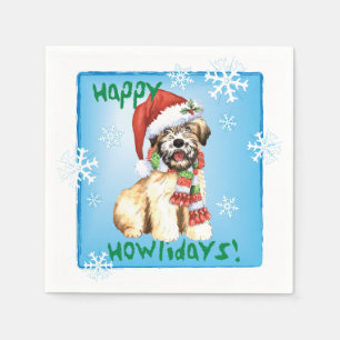 Christmas Wheaten Terrier Napkin