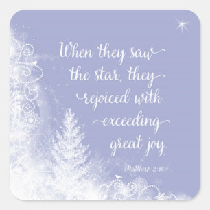 Christmas - When They Saw the Star Square Sticker