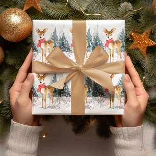Christmas Whimsical Deer   Wrapping Paper