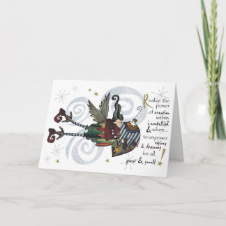 Christmas  Whimsical Elf Boy Card
