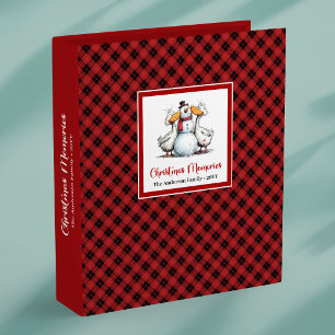 Christmas Whimsical Geese Memory Album Scrapbook Binder