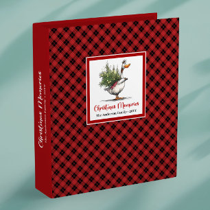 Christmas Whimsical Goose Memory Album Scrapbook Binder