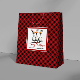 Christmas Whimsical Silly Geese Funny Gift Bags