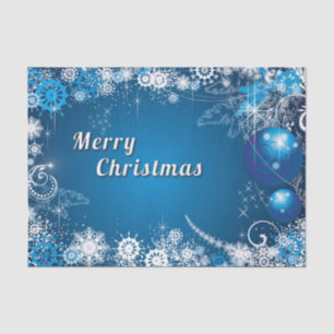 Christmas Whimsical Snowflake Swirls Tissue Paper