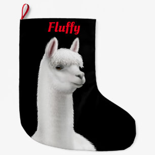 Christmas White Alpaca Customizable Stocking