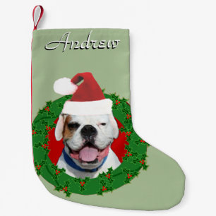 Christmas White Boxer dog personalized stocking