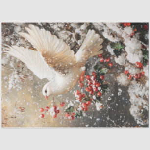 Christmas White Dove Tissue Paper