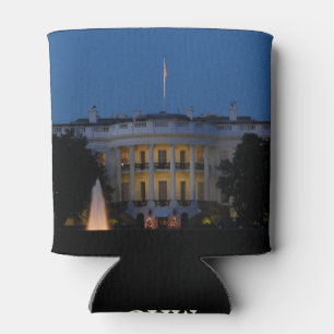Christmas White House at Night in Washington DC Can Cooler