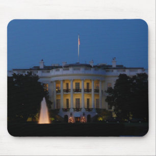 Christmas White House at Night in Washington DC Mouse Pad