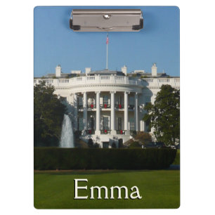Christmas White House for Holidays Washington DC Clipboard