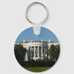Christmas White House for Holidays Washington DC Keychain
