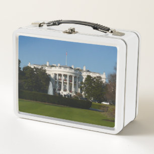Christmas White House for Holidays Washington DC Metal Lunch Box