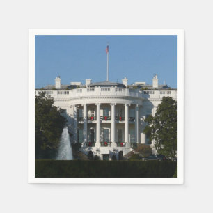 Christmas White House for Holidays Washington DC Napkin