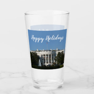 Christmas White House Glass