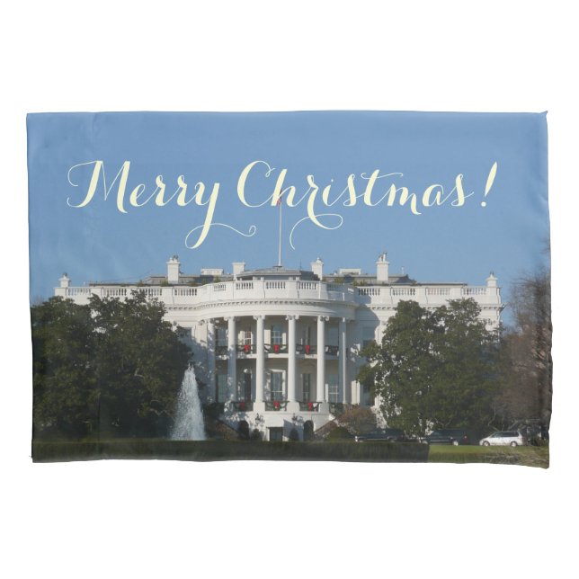 Christmas White House Pillowcase (Front)