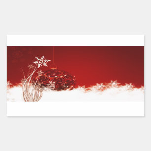 Christmas white red decoration sticker