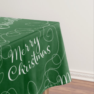 CHRISTMAS white seamless pattern with LINES Tablecloth