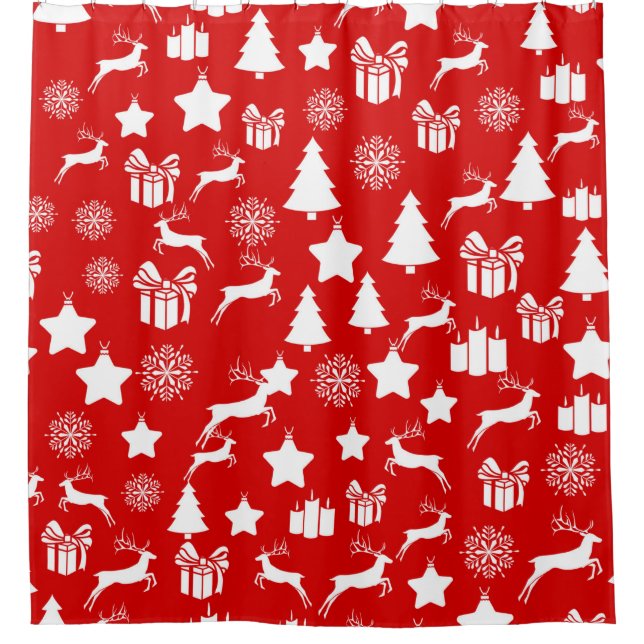 Christmas white snowflake on abstract red bakcgrou (Front)