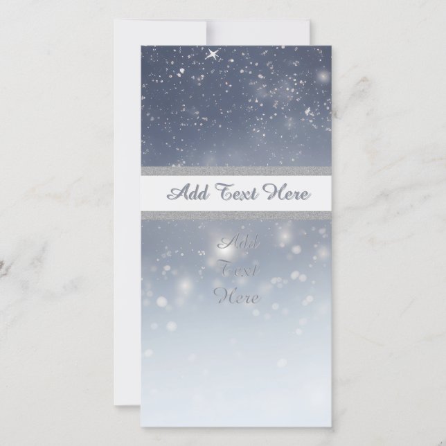 Christmas White Snowflakes Holiday Card (Front)