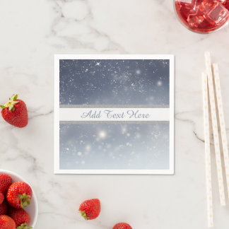 Christmas White Snowflakes Napkin