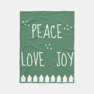 Christmas White Tree Fleece Blanket