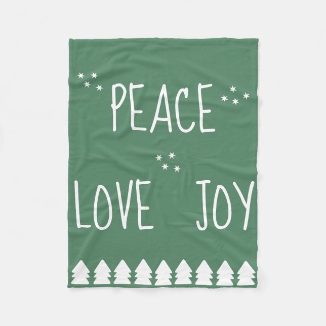 Christmas White Tree  Fleece Blanket (Front)