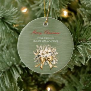 Christmas White Winterberry Wedding Ornament