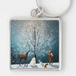 Christmas Wildlife Keychain