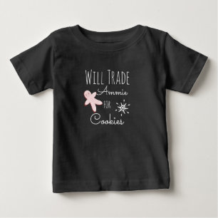 Christmas Will Trade For Cookies Name Baby T-Shirt
