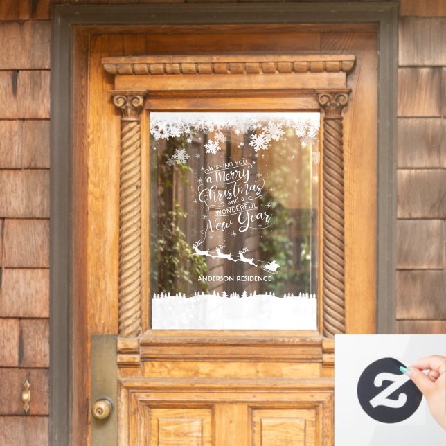 Christmas Window Cling  Home or retail (Home Door)