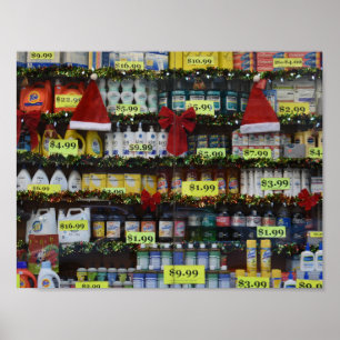 Christmas Windows NYC Discount Store Photography Poster