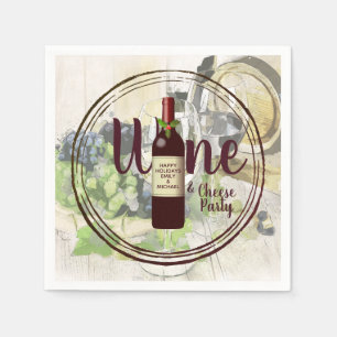 Christmas Wine and Cheese Party Corporate Event Napkin