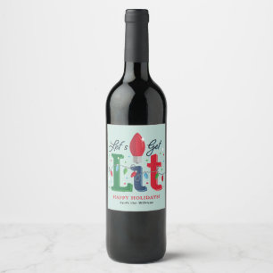 Christmas Wine Bottle Labels