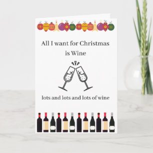 Christmas Wine Card