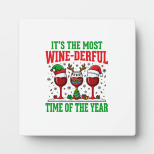 Christmas Wine-Derful Red Wine Design Plaque
