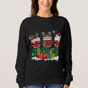 Christmas Wine - Funny Reindeer Santa Xmas Alcohol Sweatshirt