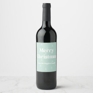 Christmas wine labels for holiday party