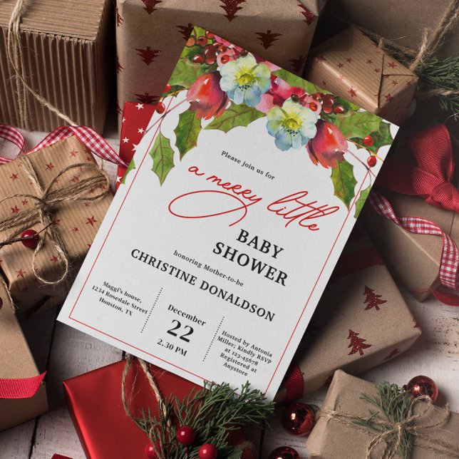 Christmas Winter Baby Shower Party Invitation (Creator Uploaded)