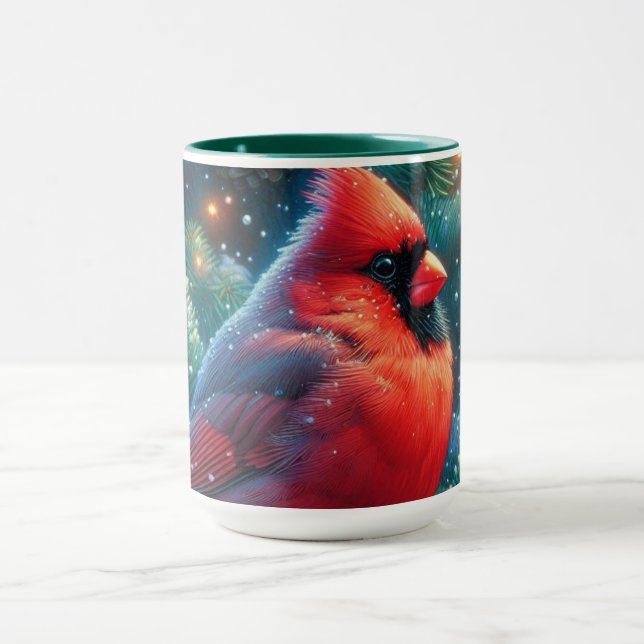 Christmas/winter Cardinal  Mug (Center)