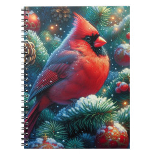 Christmas/winter Cardinal Notebook