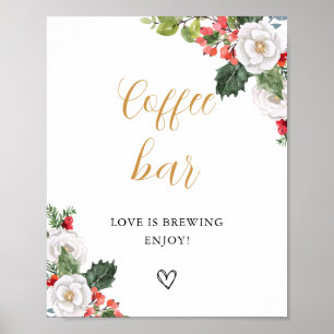 Christmas Winter Coffee Bar Table Sign