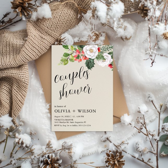 Christmas Winter Couples Shower Card (Creator Uploaded)