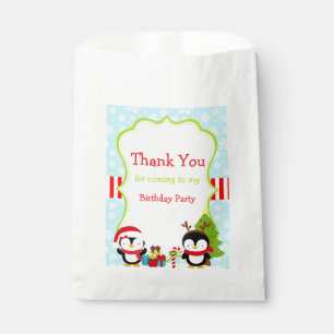 Christmas Winter Cute Penguins  Favour Bag