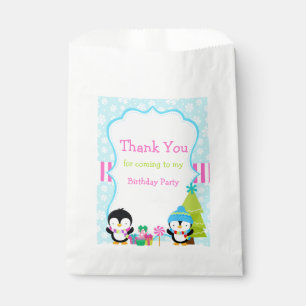 Christmas Winter Cute Penguins  Favour Bag