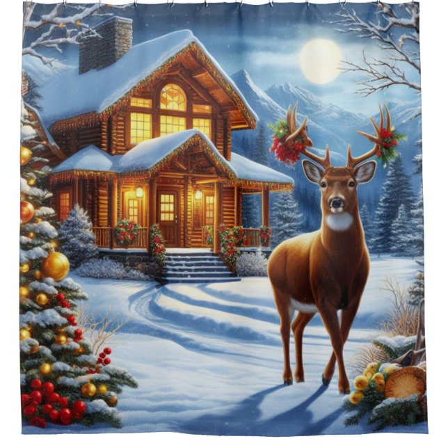 Christmas/Winter Deer Lodge (Front)