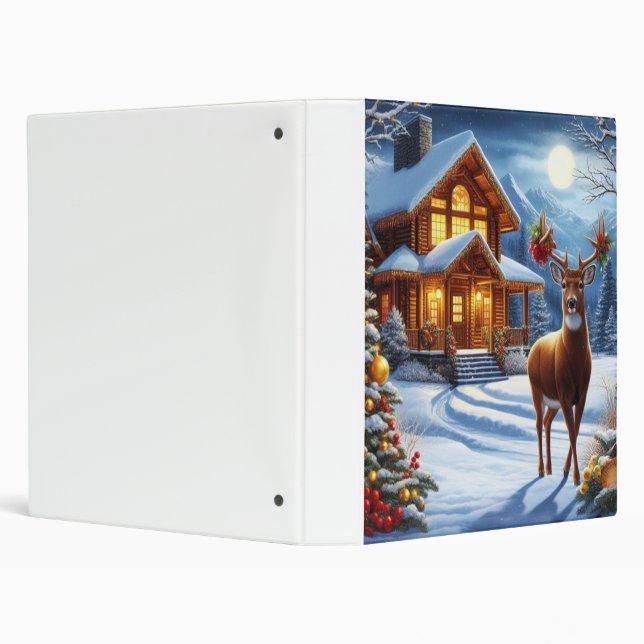 Christmas/Winter Deer Lodge Binder (Background)